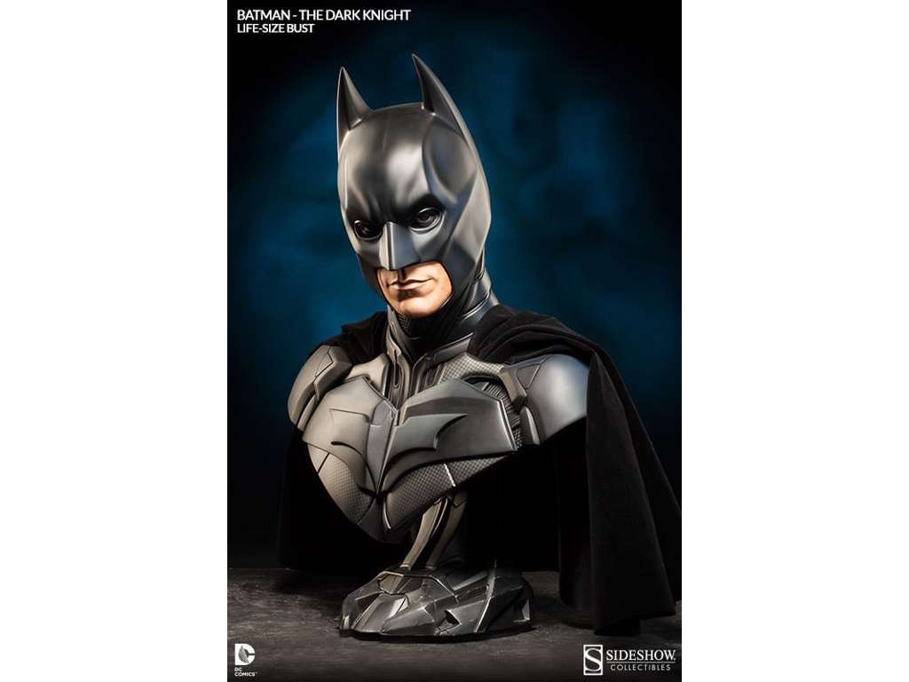The Dark Knight Trilogy buste 1/1 Batman på 74 cm fra Sideshow Collectibles
