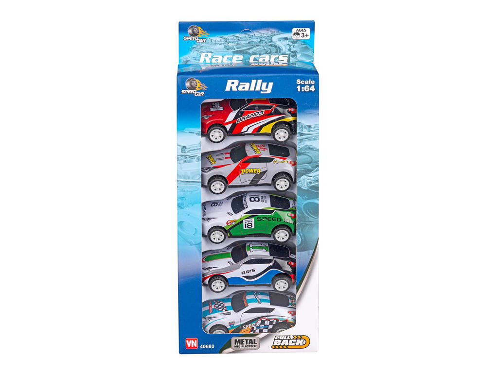 SPEED 1:64 Rally biler 5-Pak