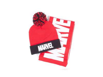 Marvel beanie og halstørklæde