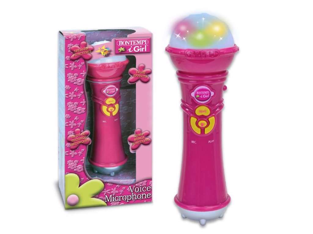 Lyserød mikrofon til optagelser fra Bontempi