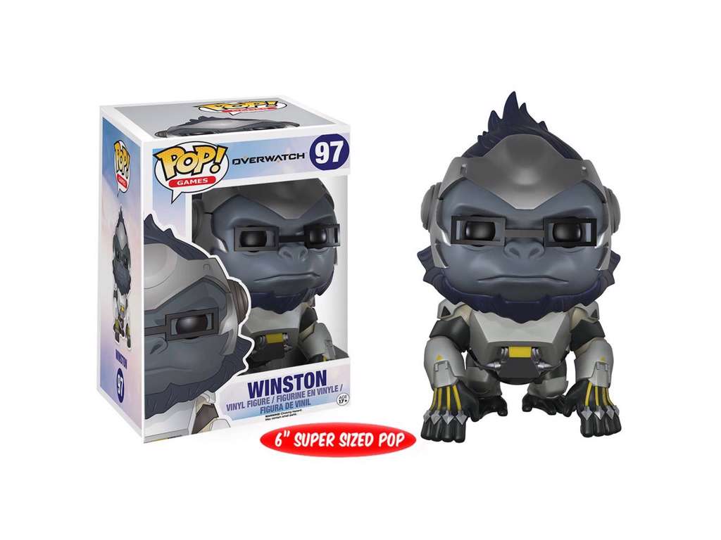 Overwatch Super Sized POP! vinyl figur af Winston på 14 cm