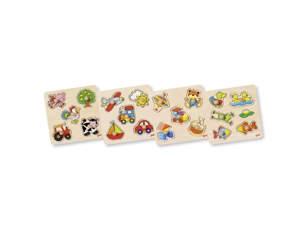 Puslespil i træ med 5 brikker