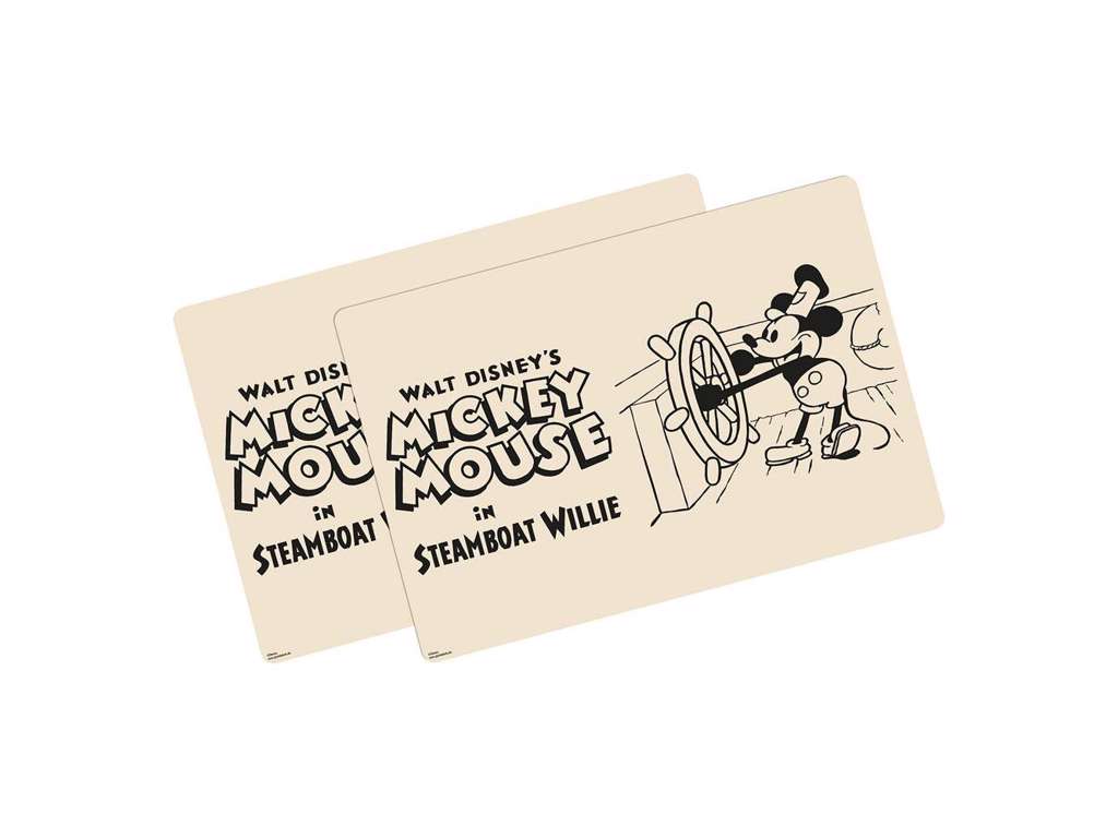 Mickey Mouse 2-pak dækservietter Steamboat Willie