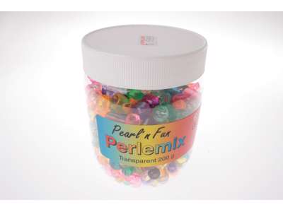 Perlemix transparent i bøtte 200gram