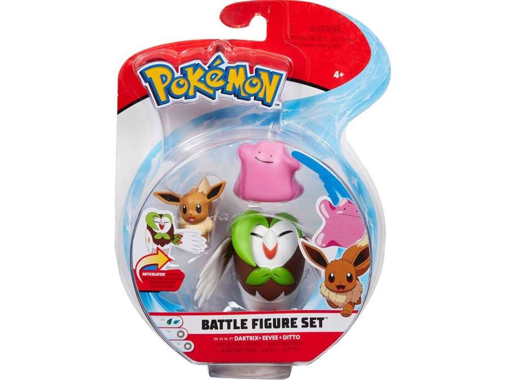 Dartrix / Eevee / Ditto – Pokemon Battle figur 3-pak