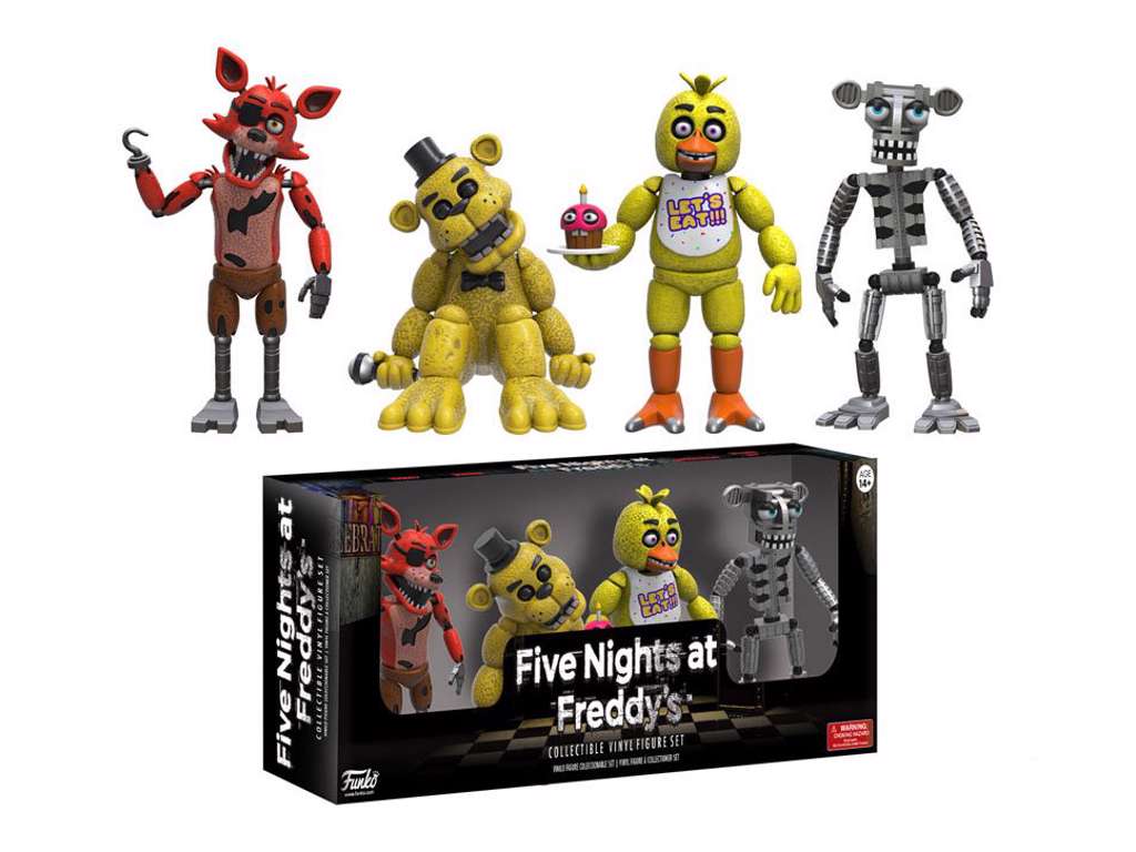 Five Nights at Freddy's action figur 4 pak på 5 cm