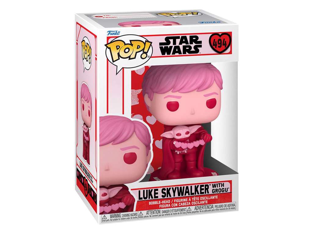 Star Wars Valentines POP! Star Wars Vinyl Figure Luke & Grogu 9 cm