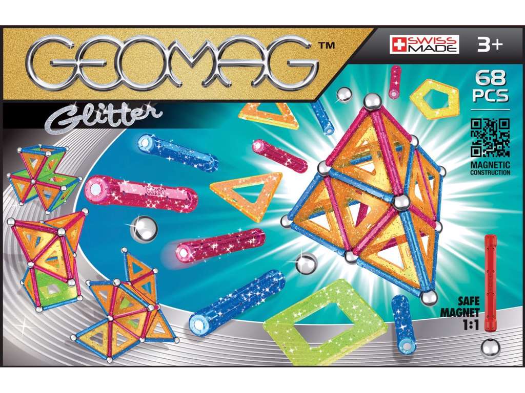 Geomag glitter 68 dele