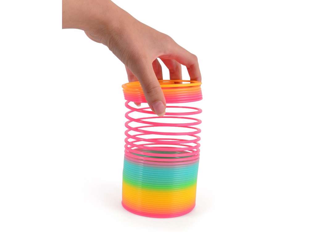 Slinky / Gående fjeder - regnbuefarvet