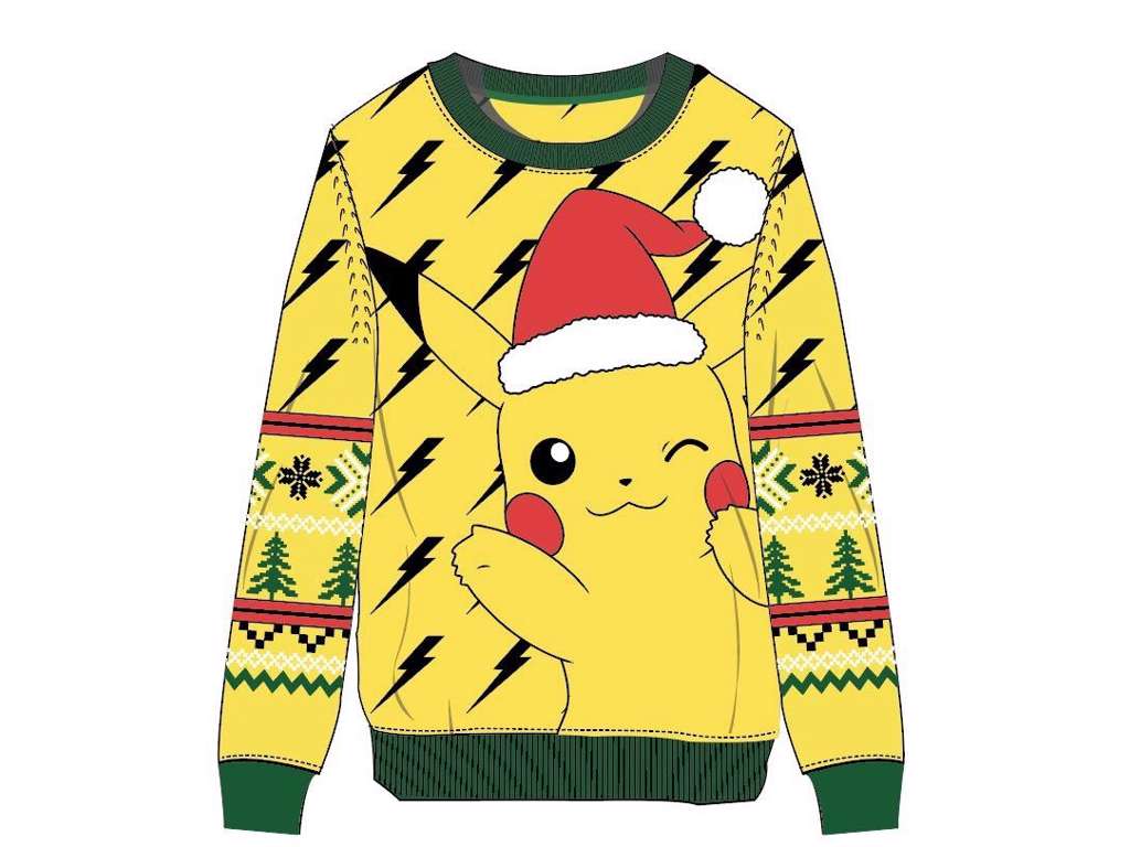 Pokémon julesweater med Pikachu str L
