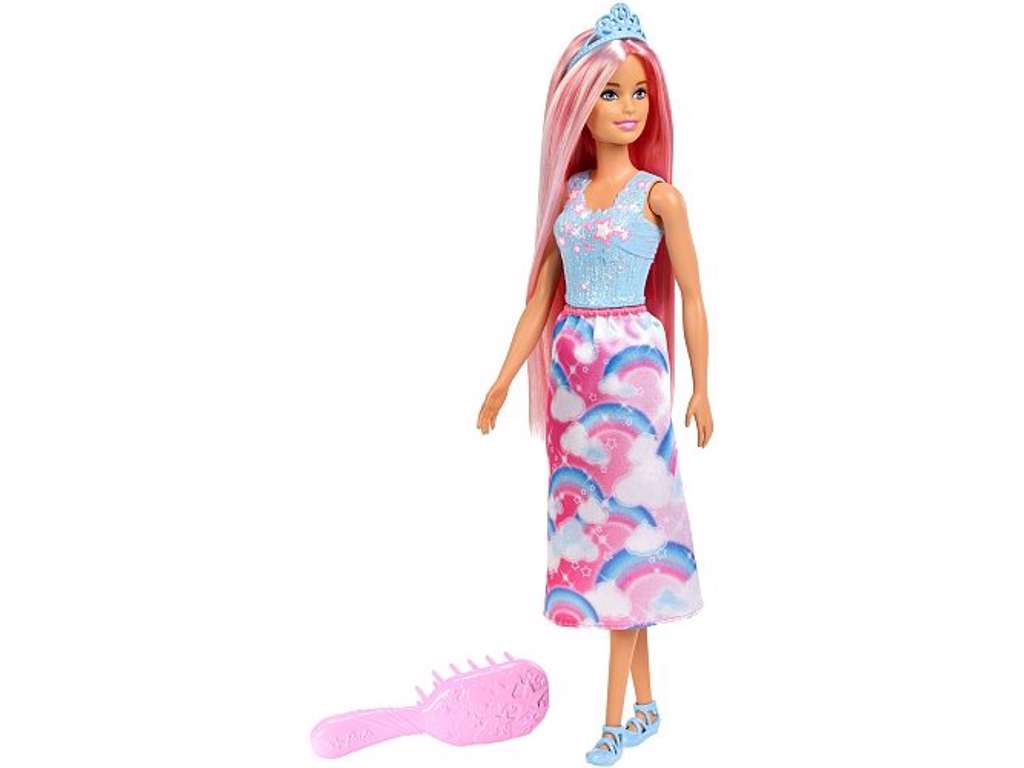 Barbie dukke med hårbørste