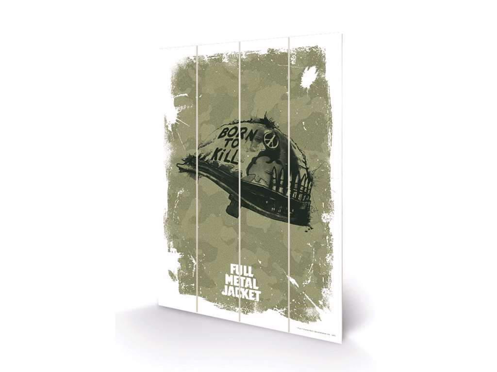 Full Metal Jacket "Helmet" træ plade "plakat" 40x60cm