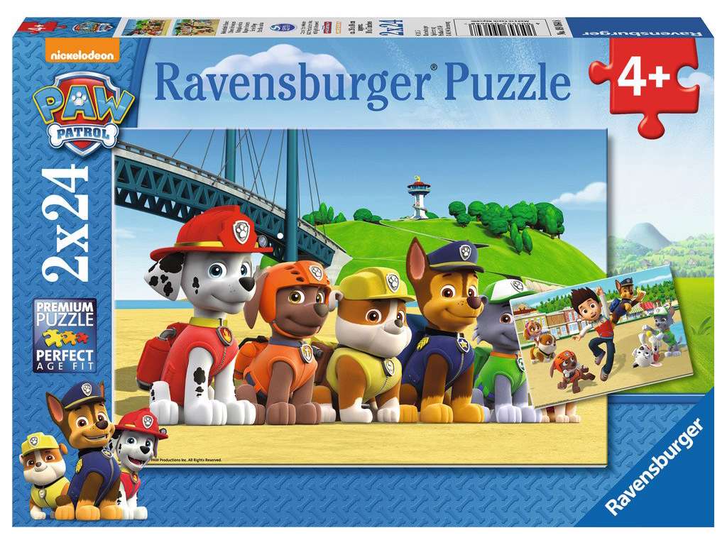 Paw Patrol puslespil 2 x 24 brikker