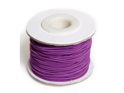 Mørkelilla elastiksnor - 1,2 mm x 25 m