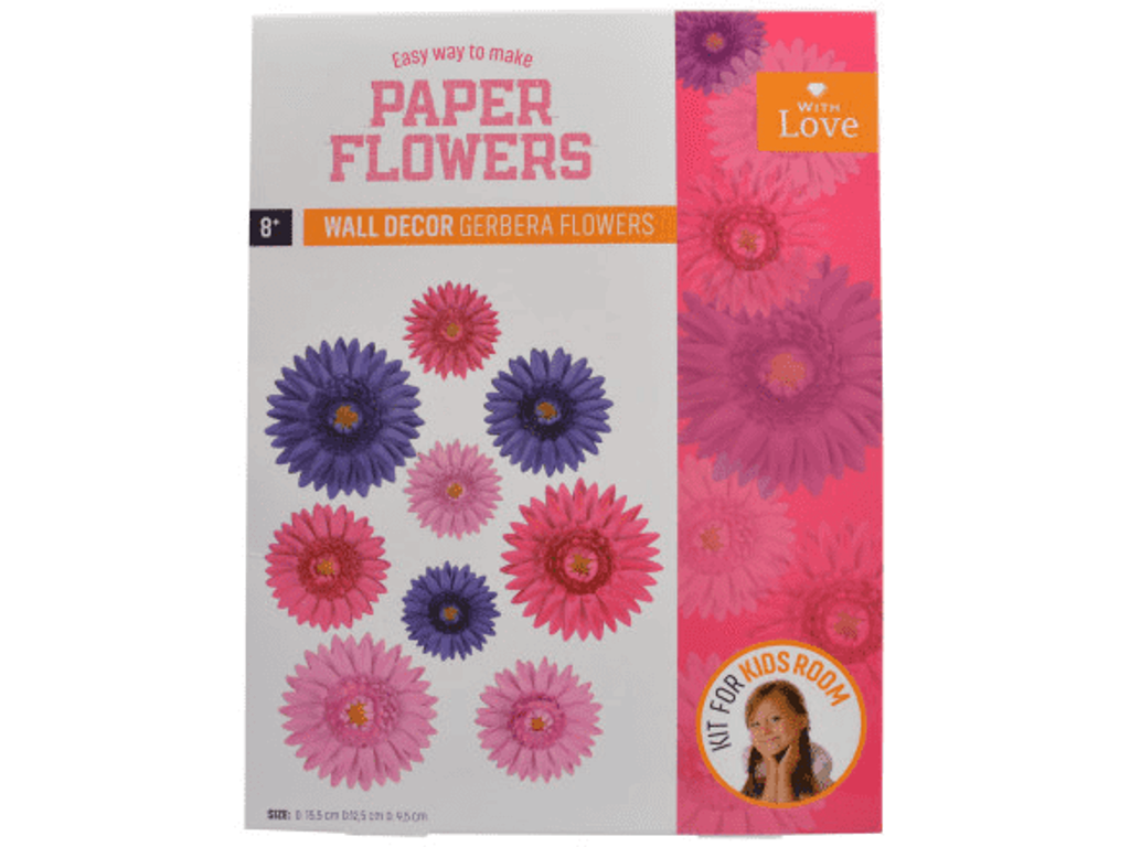 Lav dine egne papirblomster - pink/lilla