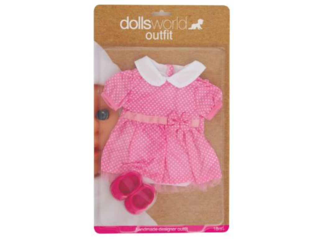 Dukketøj Kjole op til 36 cm fra Dollsworld - 001