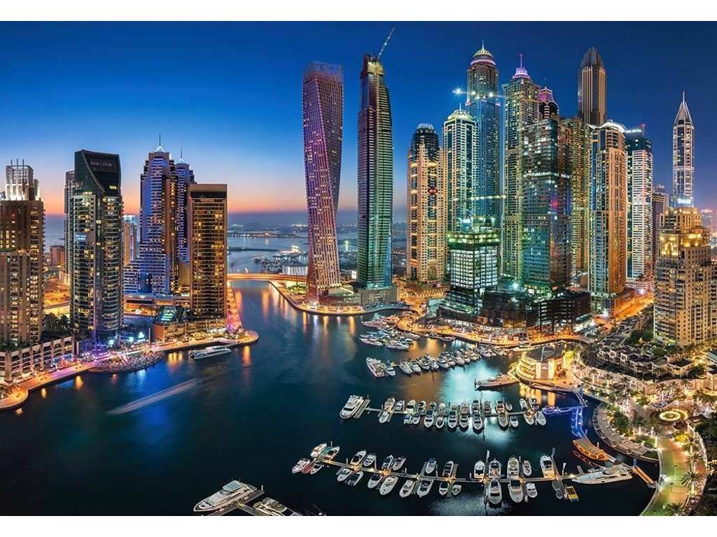 Skyskrabere i Dubai puslespil på 1500 brikker