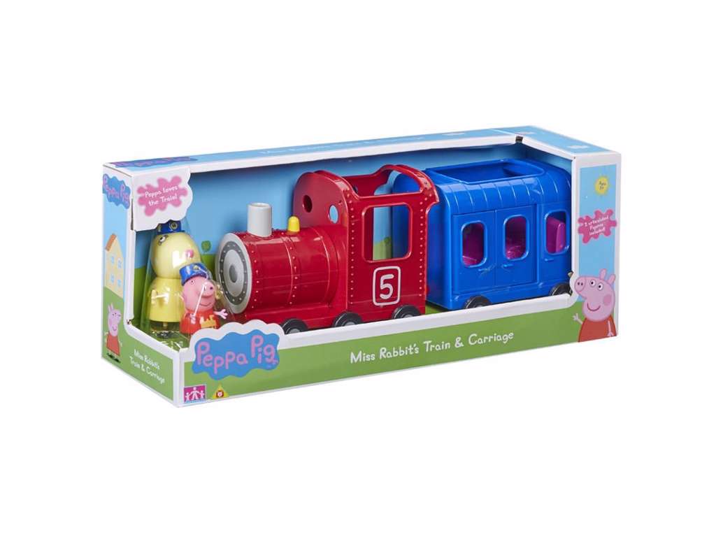 Gurli Gris frøken kanins tog med vogn og figurer