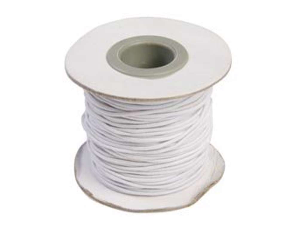 Elastiksnor 1.2mm x 25m hvid