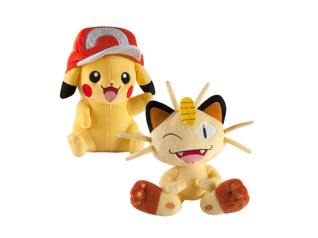 Pokémon bamse Pikachu med hat el. Meowth