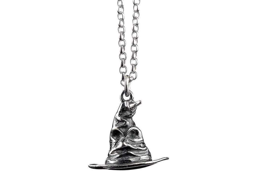 Harry Potter halskæde med Fordelingshatten i sølv