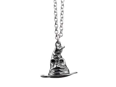 Harry Potter halskæde med Fordelingshatten i sølv