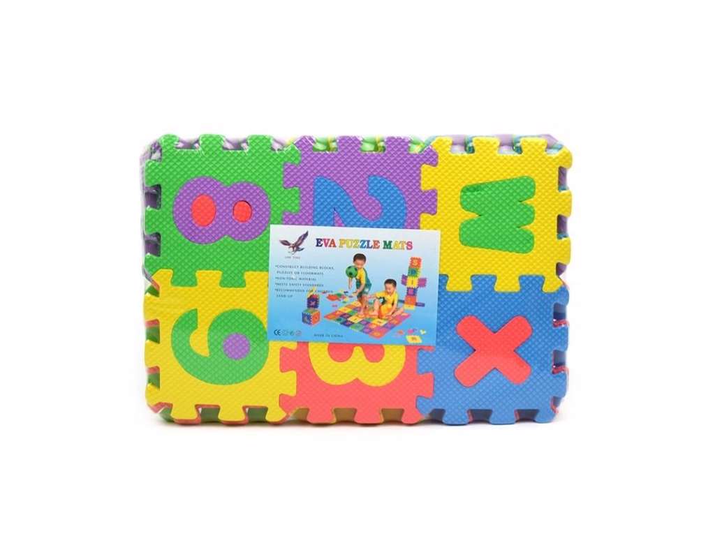 Gulvpuslespil med tal og tegn