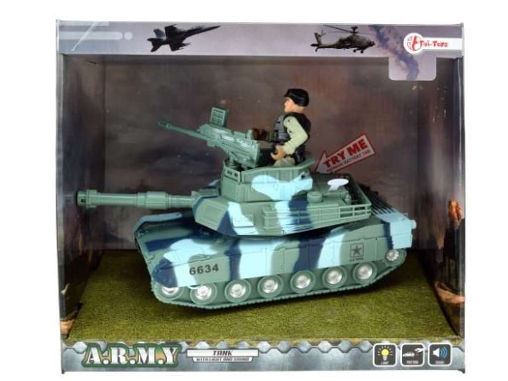 Militær tank med lys og lyd