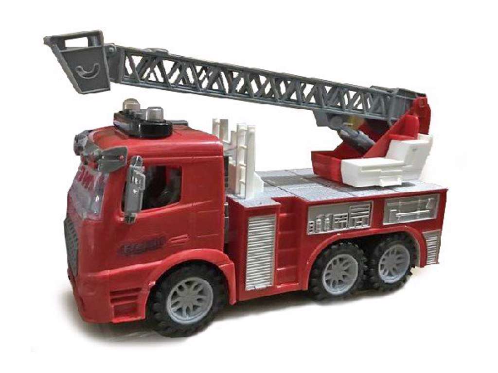 Brandbil med stige, lys og lyd 1:14