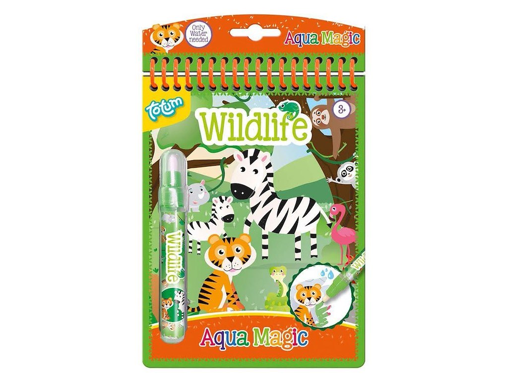 Dyreliv vandmalebog 5 sider  m/pen, +3år