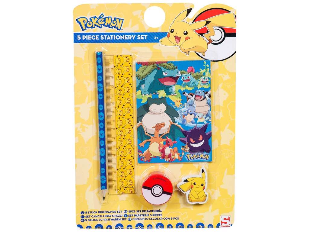 Pokémon skrivesæt 5 dele