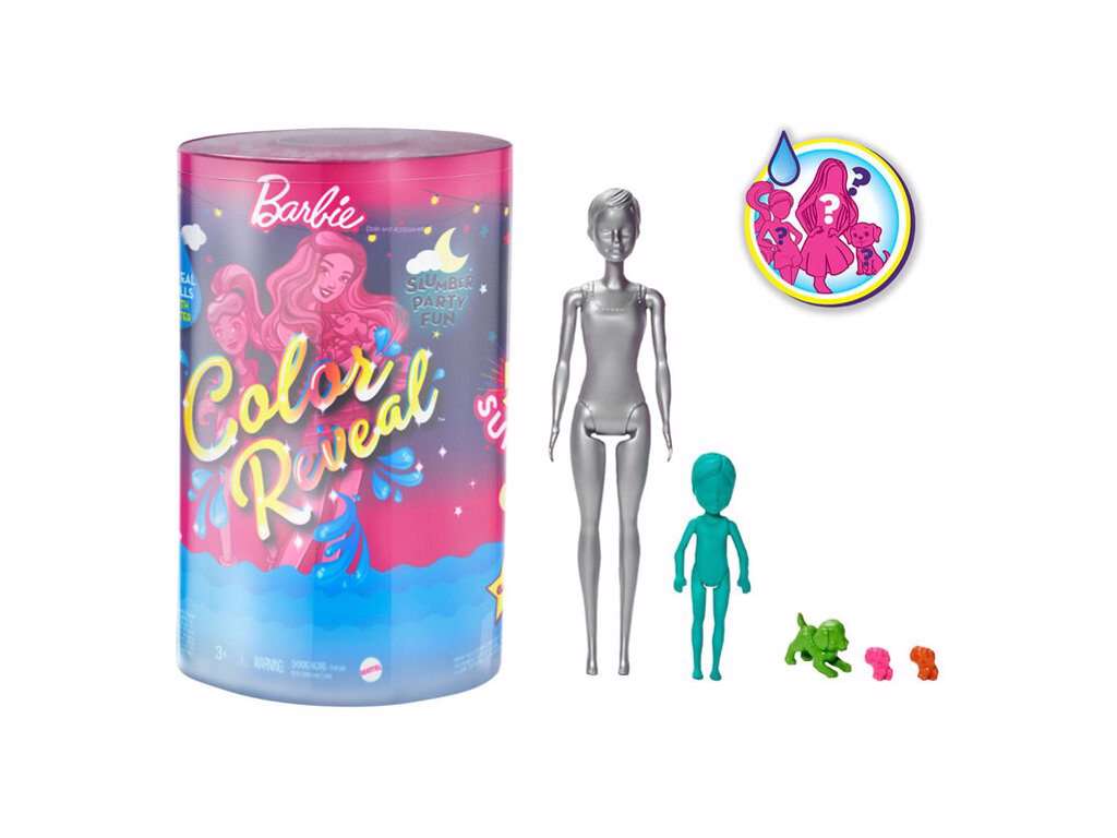 Barbie Color Reveal dukker  Slumber Party