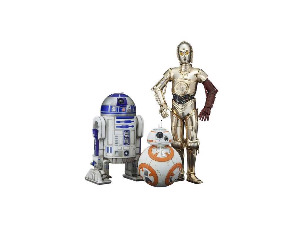 Star Wars Episode VII statue 3-pak af 1/10 C-3PO & R2-D2 & BB-8