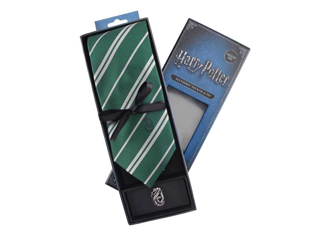 Harry Potter: Slytherin - vævet slips deluxe  til voksne fra Cinereplicas