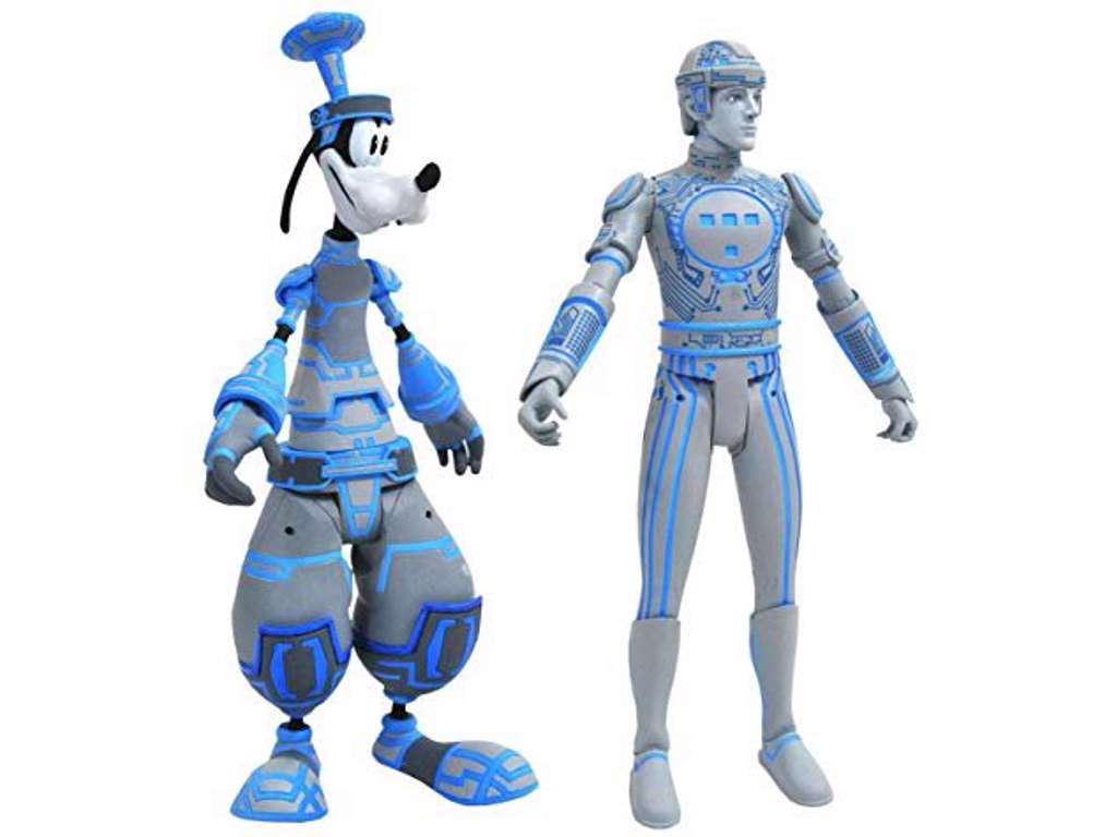 Kingdom Hearts Select Action figurer af Goofy og Tron - 17 cm