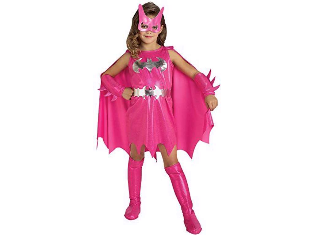 Batgirl kostume - pink - 1-2 år