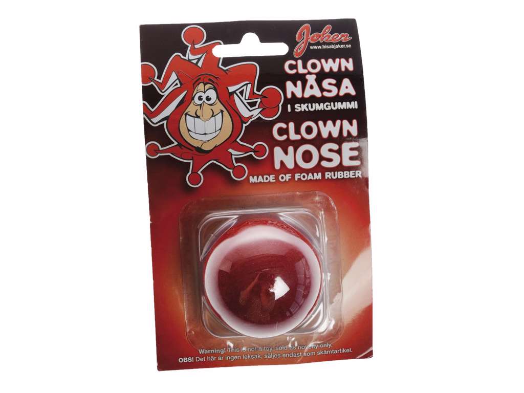 Klovnenæse i skum på kort