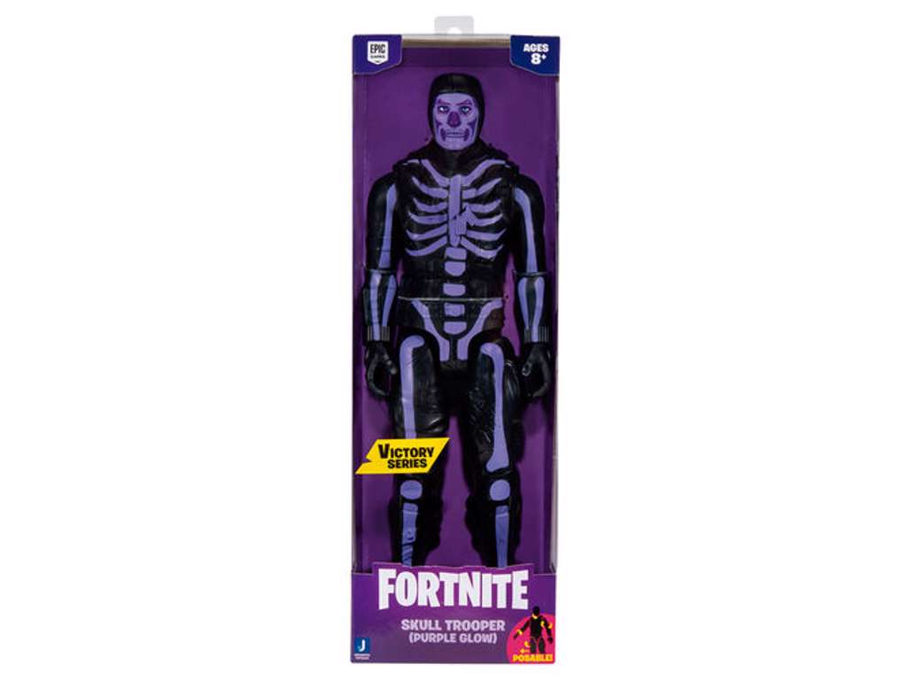 Fortnite action figur af Purple Glow Skull Trooper på 30 cm
