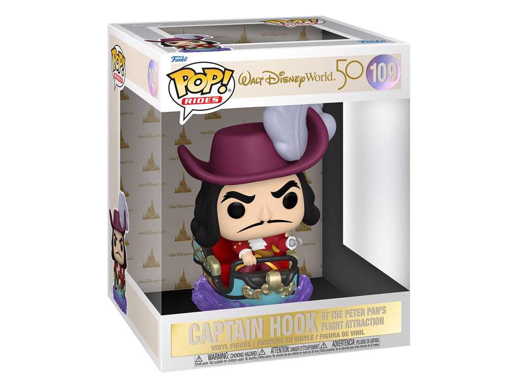Walt Disney Word 50th Anniversary POP! Rides Vinyl Figure Hook on Peter Pan Flight 15 cm