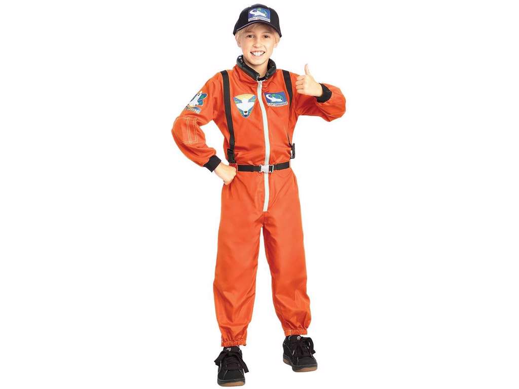 Astronaut kostume str 5-7 år fra Rubies