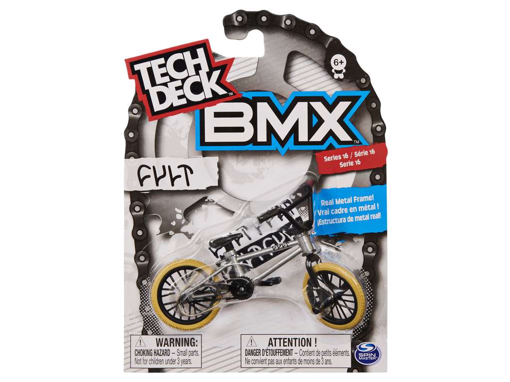 Tech Deck BMX fingercykel - Cult - sølvfarvet