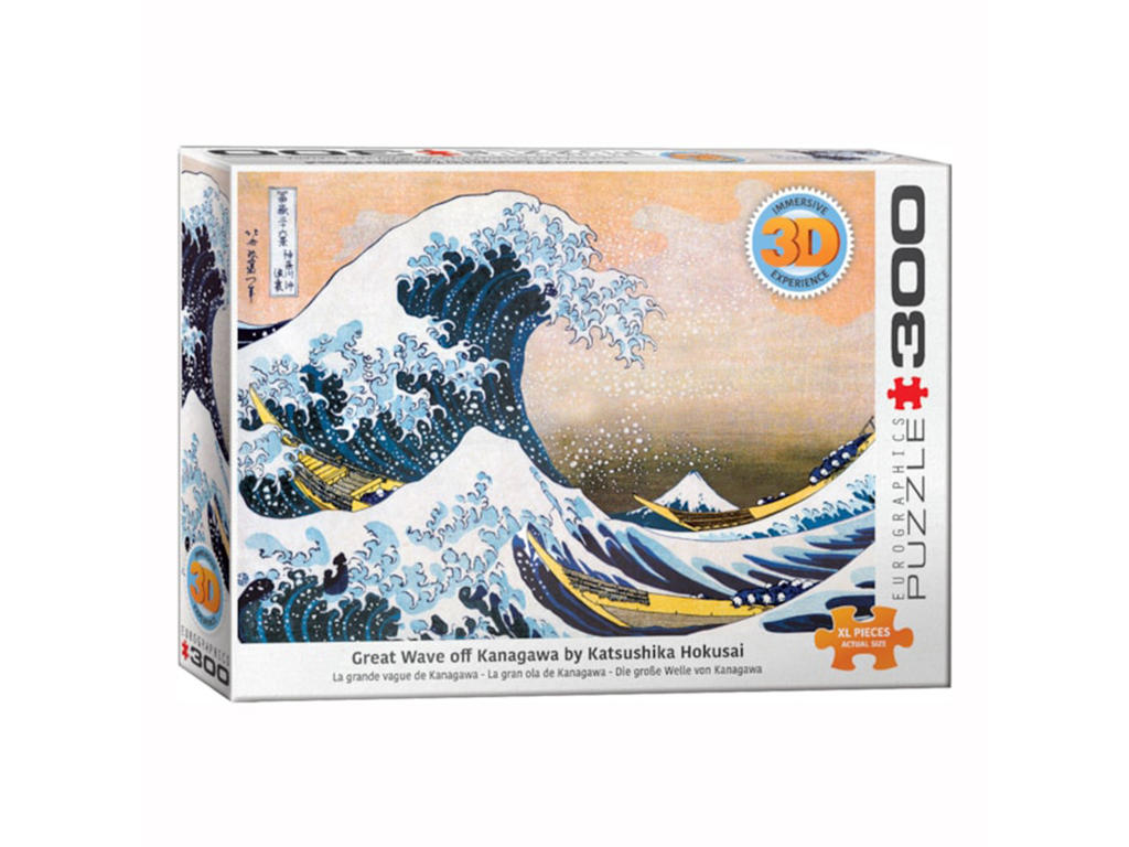 Great Wave of Kanagawa 3D puslespil på 300 brikker