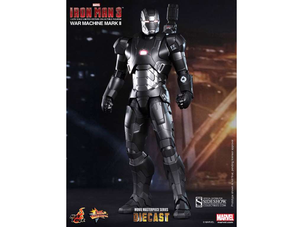 Iron Man 3 MMS Diecast action figur 1/6 War Machine Mark II 30cm fra Hot Toys