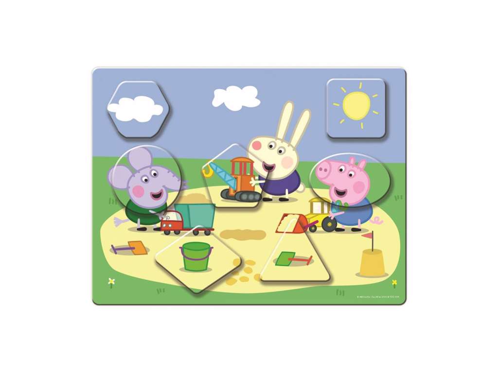 Gurli Gris puslespil i træ med 7 brikker