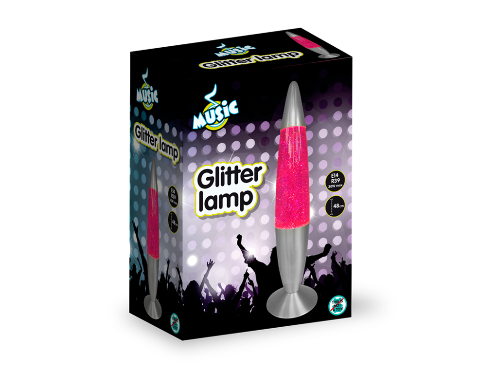 Glitter lampe på 48 cm