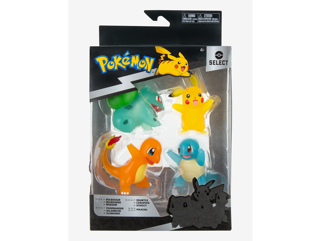 Pokémon Select - 4 transparente battle figurer
