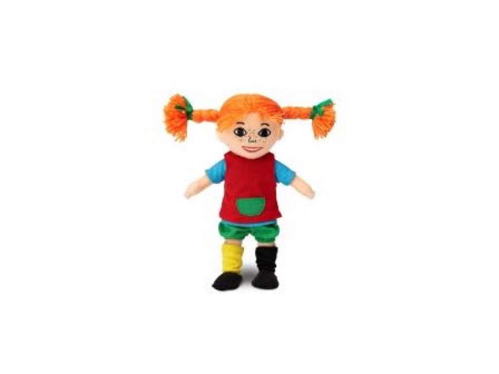 Pippi Langstrømpe bamse på 18 cm
