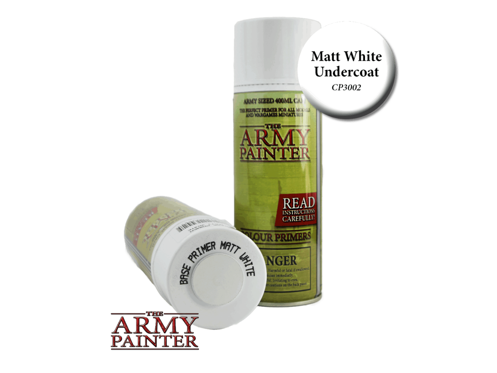 Matt White Undercoat SprayColour Primer til figurer