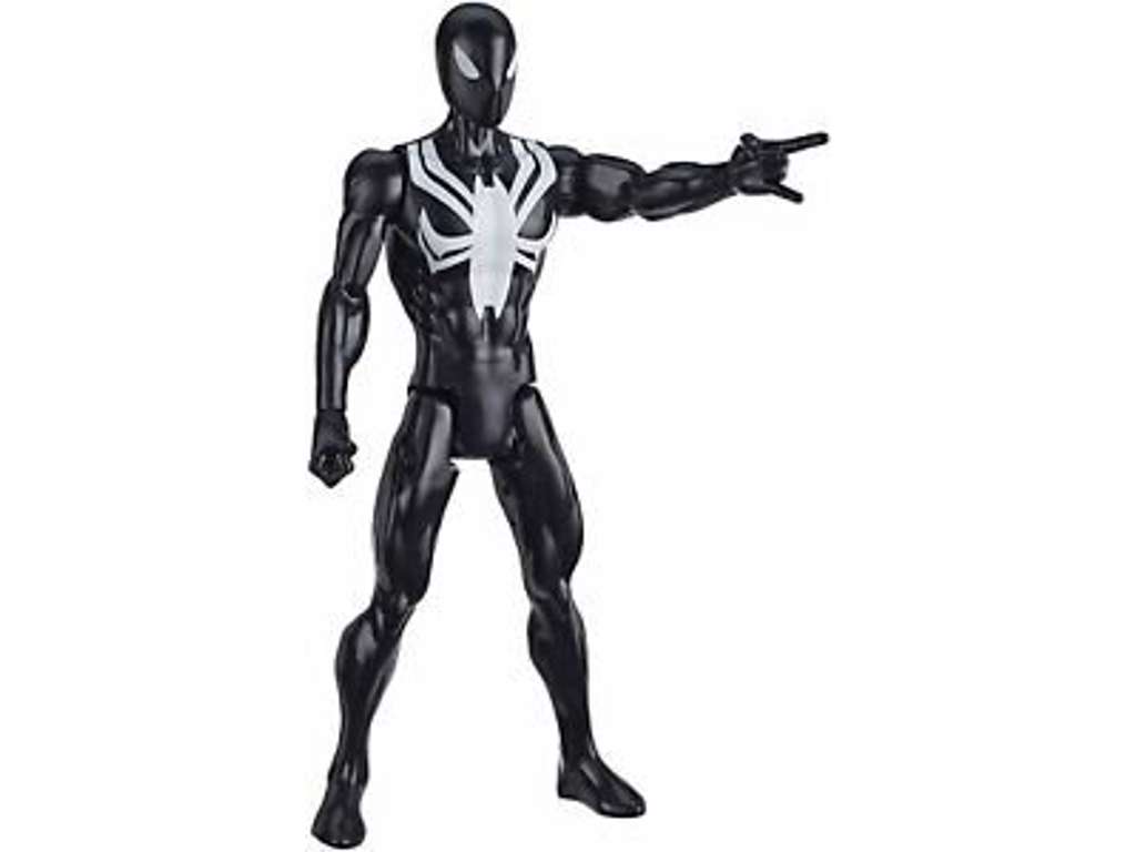 Marvel Spider-Man Titan Hero Black Suit Spider-Man på 30 cm