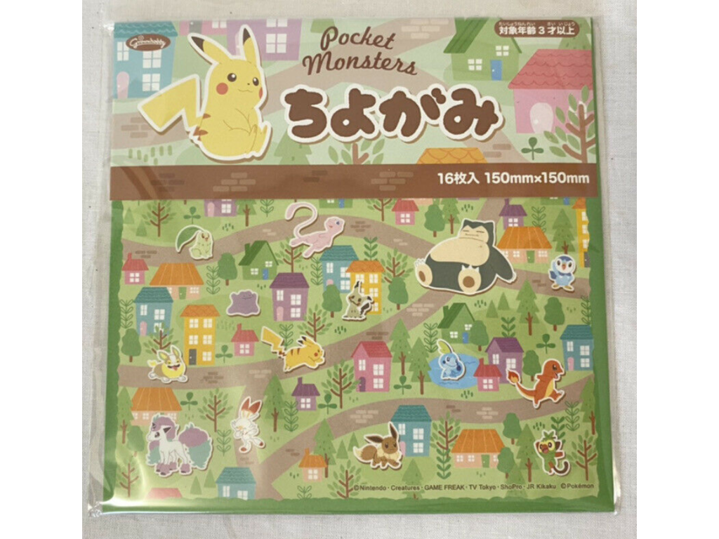 Pokémon origami papir fra Japan